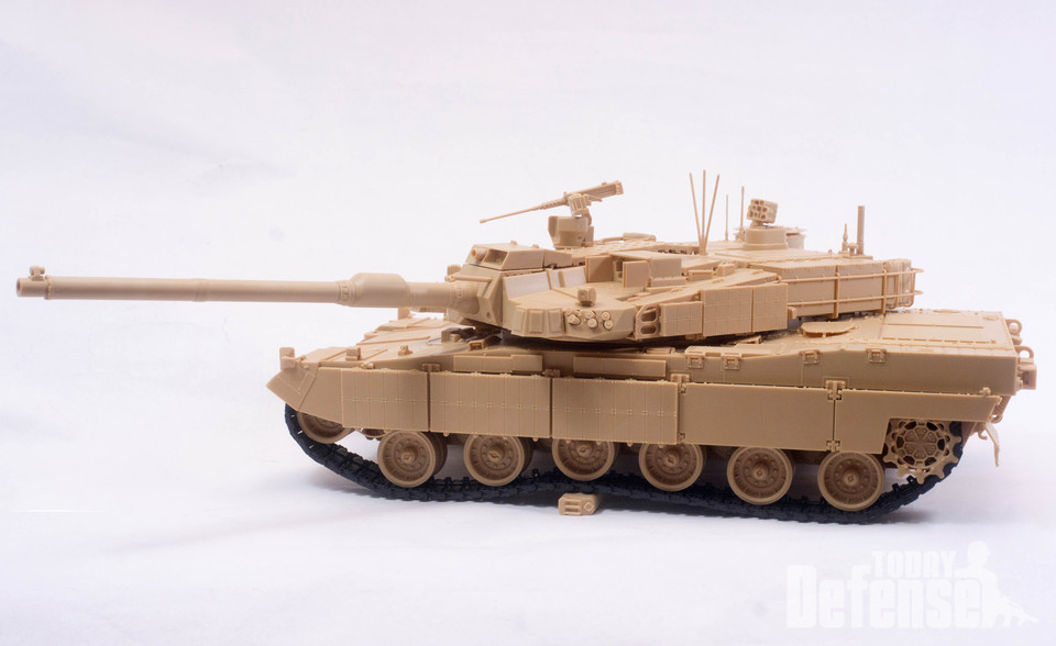 도색을 제외한 완성된 K-2 전차 스케일모델 (사진: 디펜스 투데이)