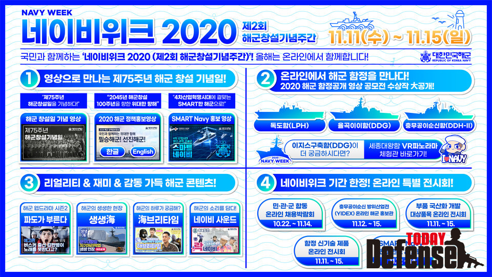 2020 해군창설기념주간(NAVY WEEK) 온라인 페이지 (사진: 해군)