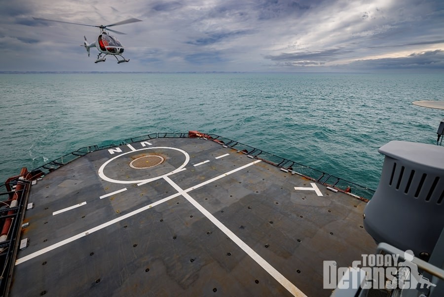 에어버스, VSR700 무인 헬기 해상에서 자율 이착륙 테스트 진행 (사진: 에어버스)