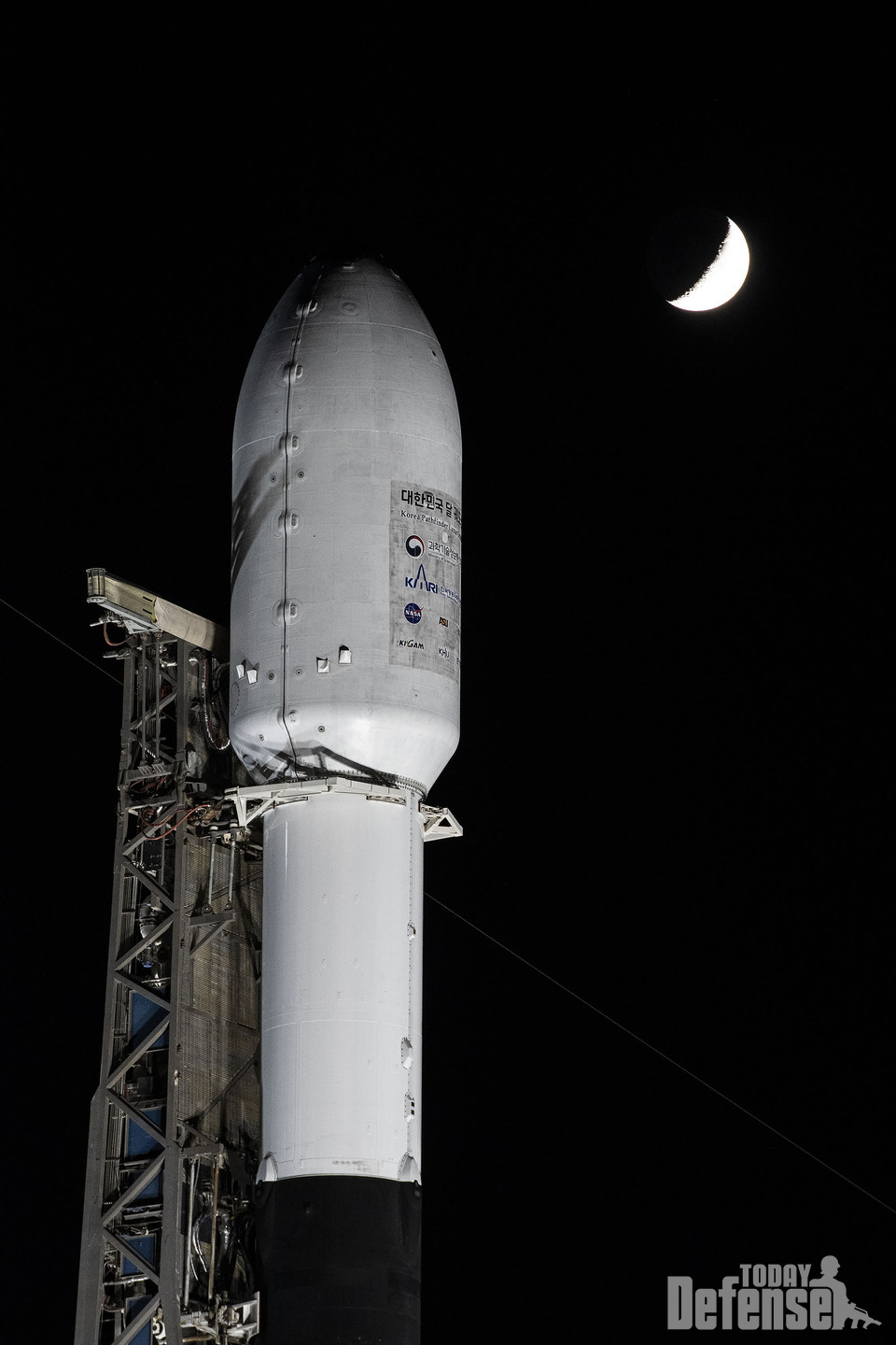 발사되는 스페이스 X에 실려 있는 다누리 달 탐사선 (사진:spaceX twitter)