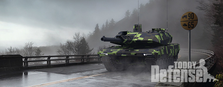 KF-51 판터 전차는 최초의 130mm 잔차포와 자동장치 채용으로 드론 운용능력을 부여한다.(사진:Rheinmetall)