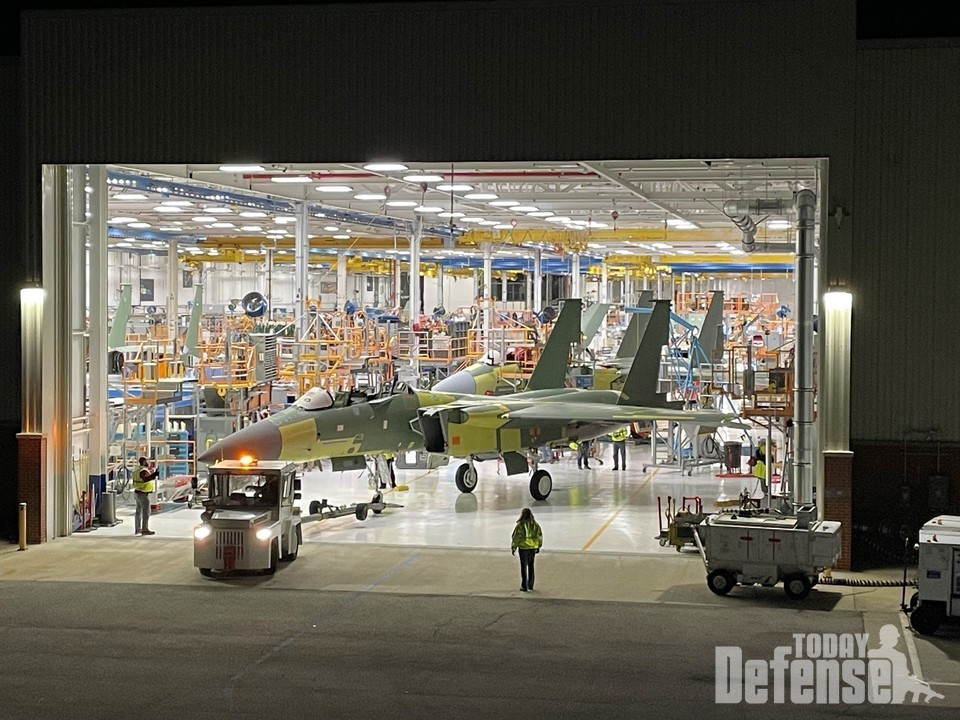 세인트 루이스 공장에서 제작중인 2대의 F-15EX 전투기는 오리건주 주방위공군에 인될 예정이다.(사진:보잉)