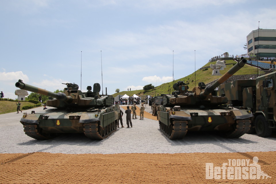 2023 통합격멸훈련에 전시된 8기동사단 K2흑표전차(사진:디펜스투데이)